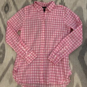 NWT J.Crew Gingham Boyfriend Buttondown